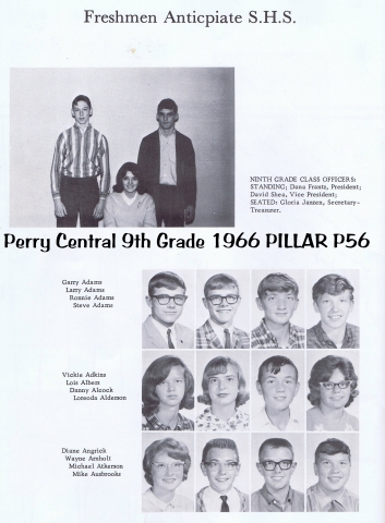 1966 Perry Central 9th Grade Pillar P56 by Dee A Young